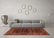 Machine Washable Persian Brown Traditional Rug in a Living Room,, wshtr602brn