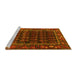 Sideview of Machine Washable Persian Yellow Traditional Rug, wshtr602yw