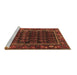 Sideview of Machine Washable Persian Brown Traditional Rug, wshtr602brn