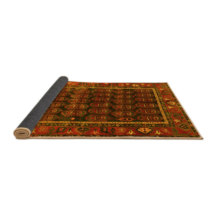 Sideview of Persian Yellow Traditional Rug, tr602yw