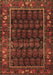 Machine Washable Persian Brown Traditional Rug, wshtr602brn