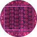 Round Persian Pink Traditional Rug, tr602pnk