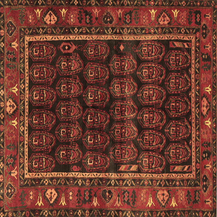 Square Persian Brown Traditional Rug, tr602brn
