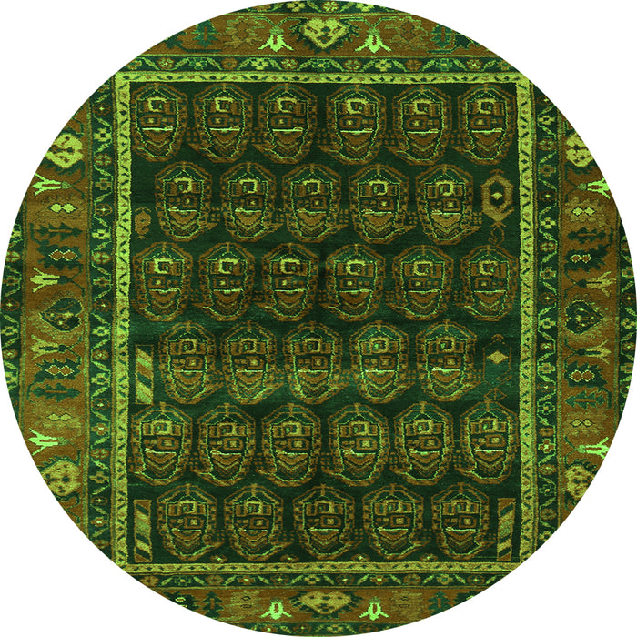Machine Washable Persian Green Traditional Area Rugs, wshtr602grn