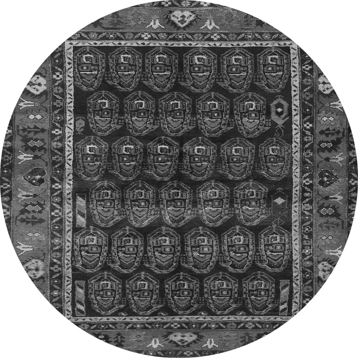 Machine Washable Persian Gray Traditional Rug, wshtr602gry
