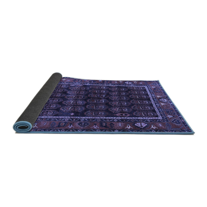 Sideview of Persian Blue Traditional Rug, tr602blu