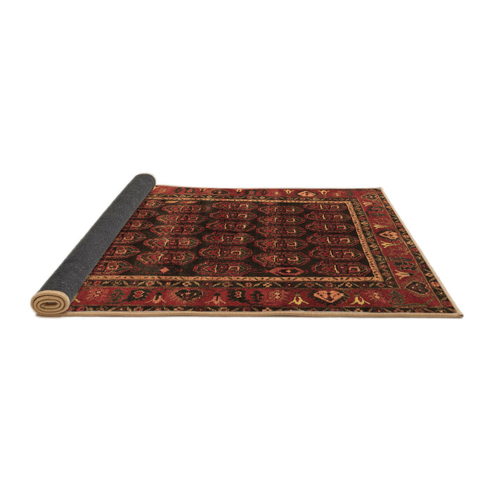 Sideview of Persian Brown Traditional Rug, tr602brn