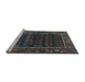 Sideview of Machine Washable Persian Light Blue Traditional Rug, wshtr602lblu