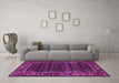 Machine Washable Persian Purple Traditional Area Rugs in a Living Room, wshtr602pur