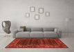 Machine Washable Persian Orange Traditional Area Rugs in a Living Room, wshtr602org