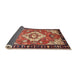 Sideview of Traditional Saffron Red Persian Rug, tr603