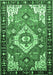 Machine Washable Persian Emerald Green Traditional Area Rugs, wshtr603emgrn