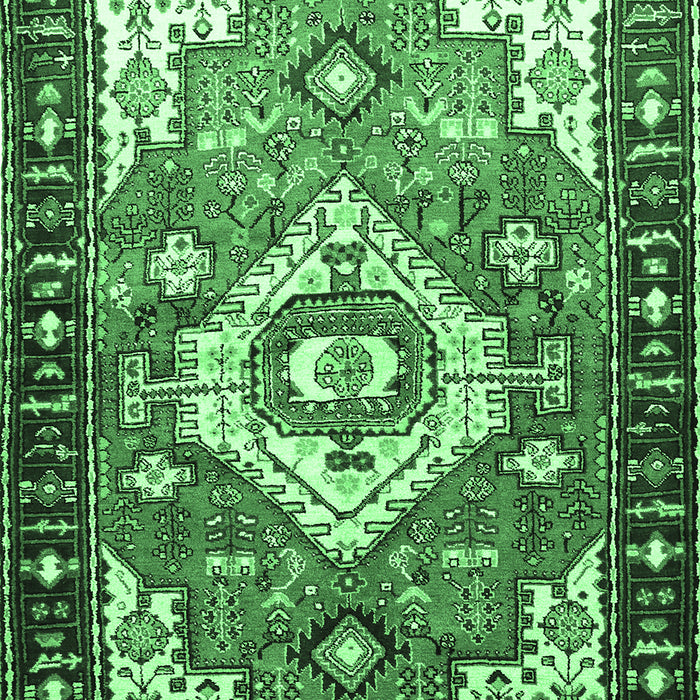 Machine Washable Persian Emerald Green Traditional Area Rugs, wshtr603emgrn