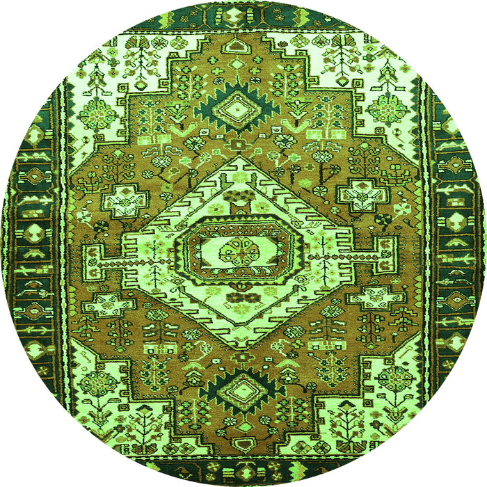 Machine Washable Persian Green Traditional Area Rugs, wshtr603grn
