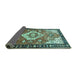 Sideview of Persian Turquoise Traditional Rug, tr603turq