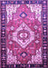 Machine Washable Persian Purple Traditional Area Rugs, wshtr603pur