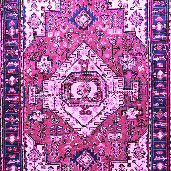 Machine Washable Persian Purple Traditional Area Rugs, wshtr603pur