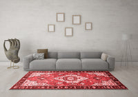 Machine Washable Persian Red Traditional Rug, wshtr603red