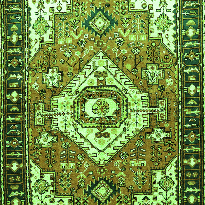 Serging Thickness of Machine Washable Persian Green Traditional Area Rugs, wshtr603grn