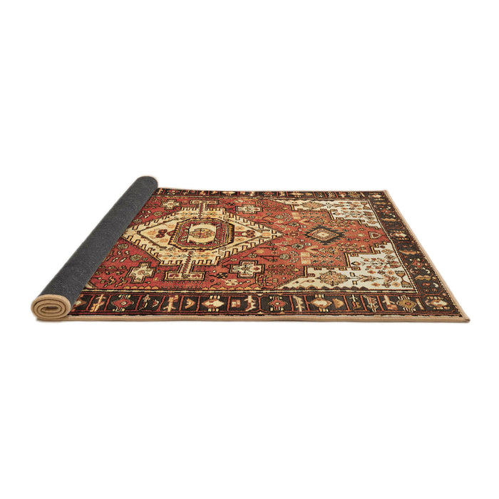 Sideview of Persian Brown Traditional Rug, tr603brn