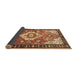 Sideview of Persian Brown Traditional Rug, tr603brn