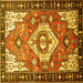 Square Persian Yellow Traditional Rug, tr603yw