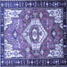 Square Persian Blue Traditional Rug, tr603blu