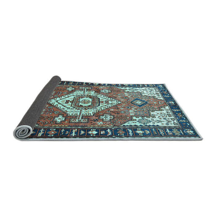 Sideview of Persian Light Blue Traditional Rug, tr603lblu