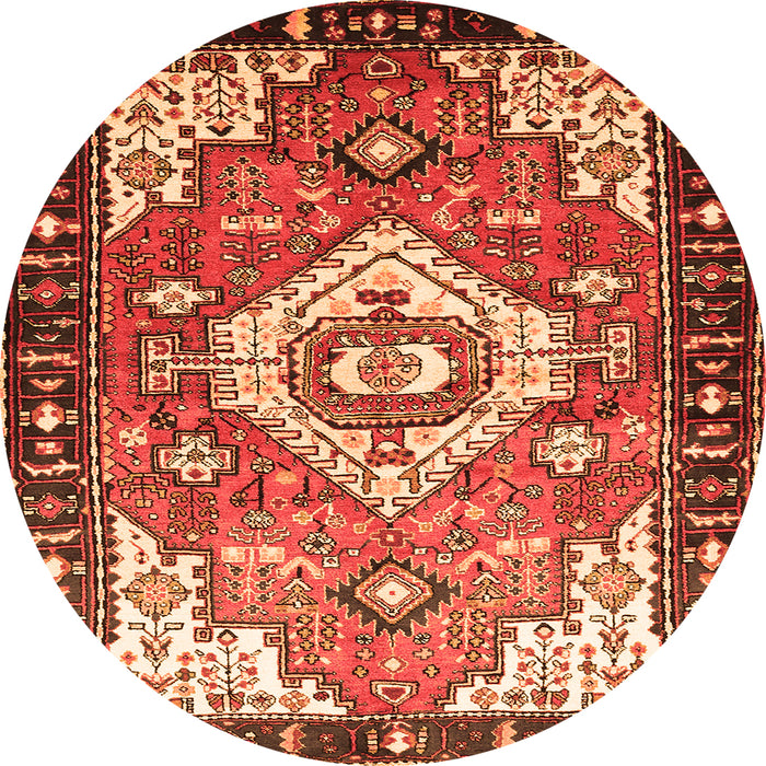 Machine Washable Persian Orange Traditional Area Rugs, wshtr603org