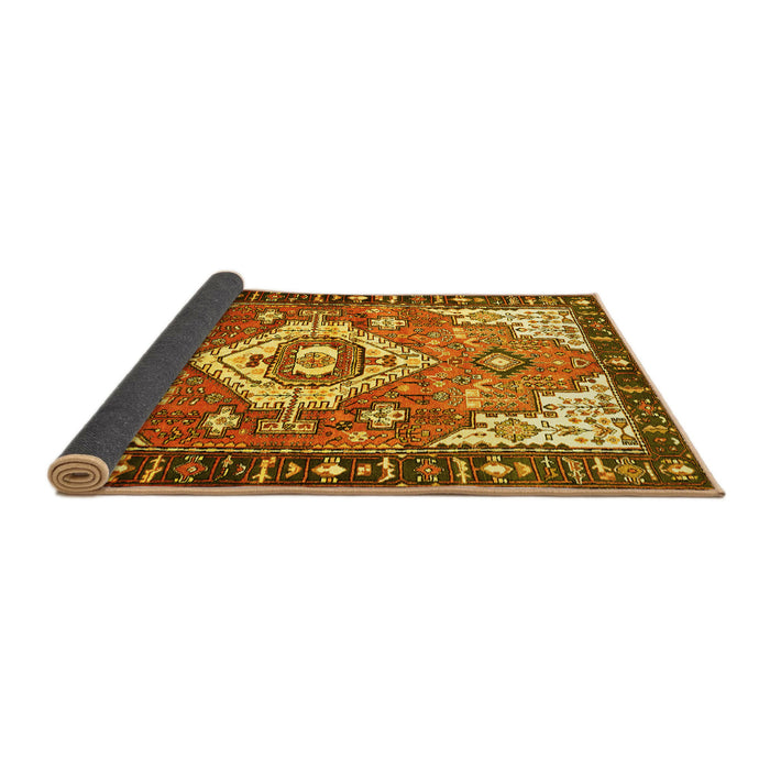 Sideview of Persian Yellow Traditional Rug, tr603yw