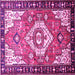 Square Persian Pink Traditional Rug, tr603pnk