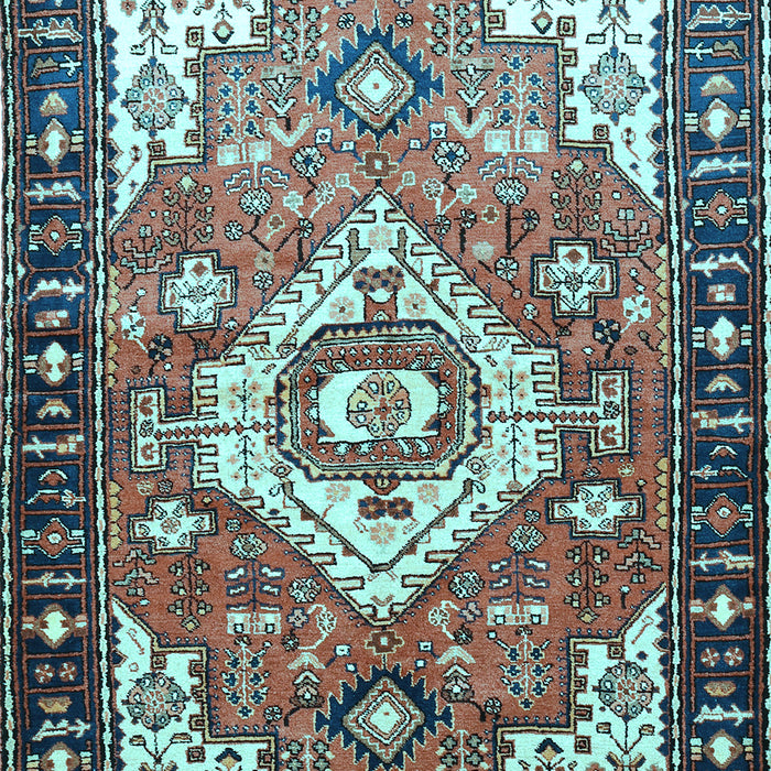 Machine Washable Persian Light Blue Traditional Rug, wshtr603lblu