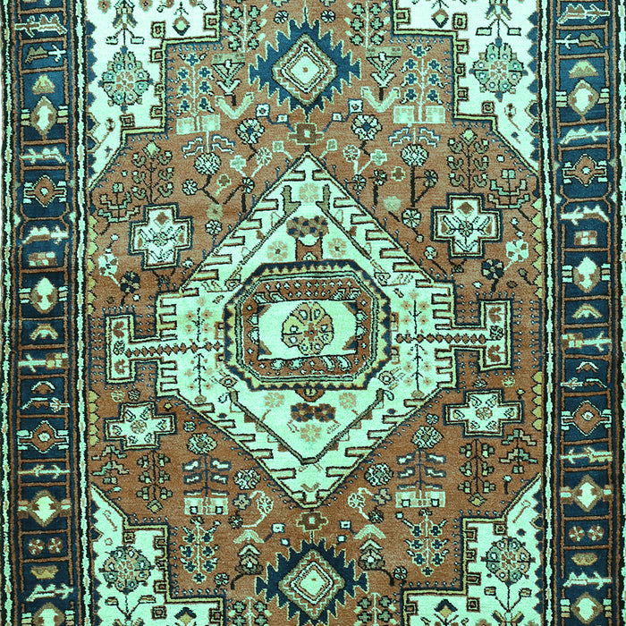 Machine Washable Persian Turquoise Traditional Area Rugs, wshtr603turq