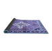 Sideview of Medallion Blue Traditional Rug, tr604blu