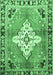 Medallion Emerald Green Traditional Rug, tr604emgrn