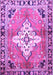 Medallion Purple Traditional Rug, tr604pur