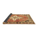 Sideview of Medallion Brown Traditional Rug, tr604brn