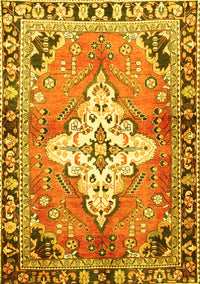 Medallion Yellow Traditional Rug, tr604yw