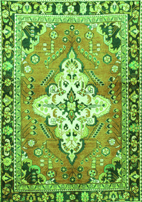 Medallion Green Traditional Rug, tr604grn