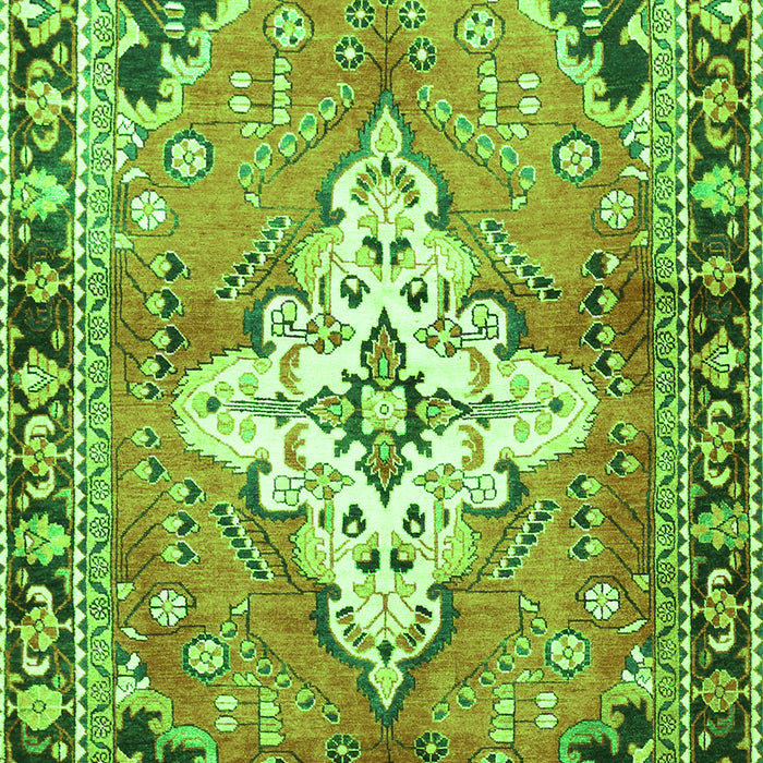 Medallion Green Traditional Rug, tr604grn