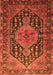 Serging Thickness of Machine Washable Persian Orange Traditional Area Rugs, wshtr605org