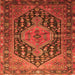 Serging Thickness of Persian Orange Traditional Rug, tr605org