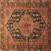 Square Machine Washable Persian Brown Traditional Rug, wshtr605brn