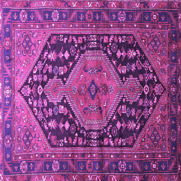 Square Persian Purple Traditional Rug, tr605pur
