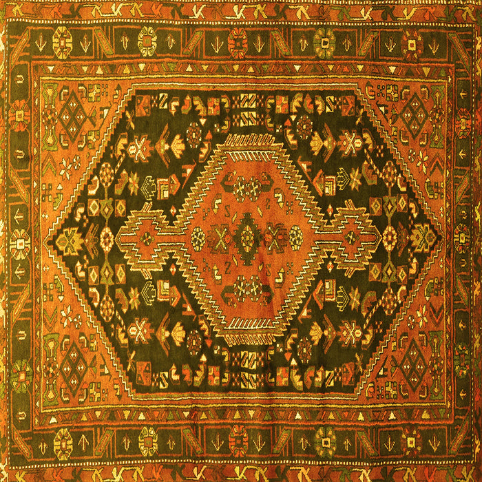 Square Persian Yellow Traditional Rug, tr605yw