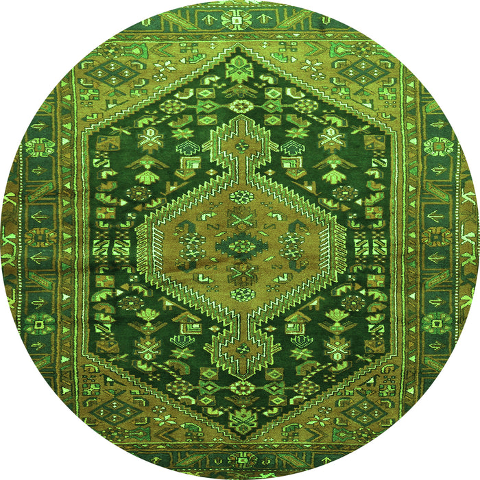 Machine Washable Persian Green Traditional Area Rugs, wshtr605grn