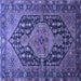 Square Persian Blue Traditional Rug, tr605blu