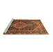 Sideview of Machine Washable Persian Brown Traditional Rug, wshtr605brn