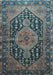 Machine Washable Persian Light Blue Traditional Rug, wshtr605lblu