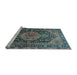 Sideview of Machine Washable Persian Light Blue Traditional Rug, wshtr605lblu